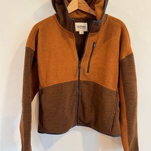 UpWest Tan and Brown Fleece Jacket